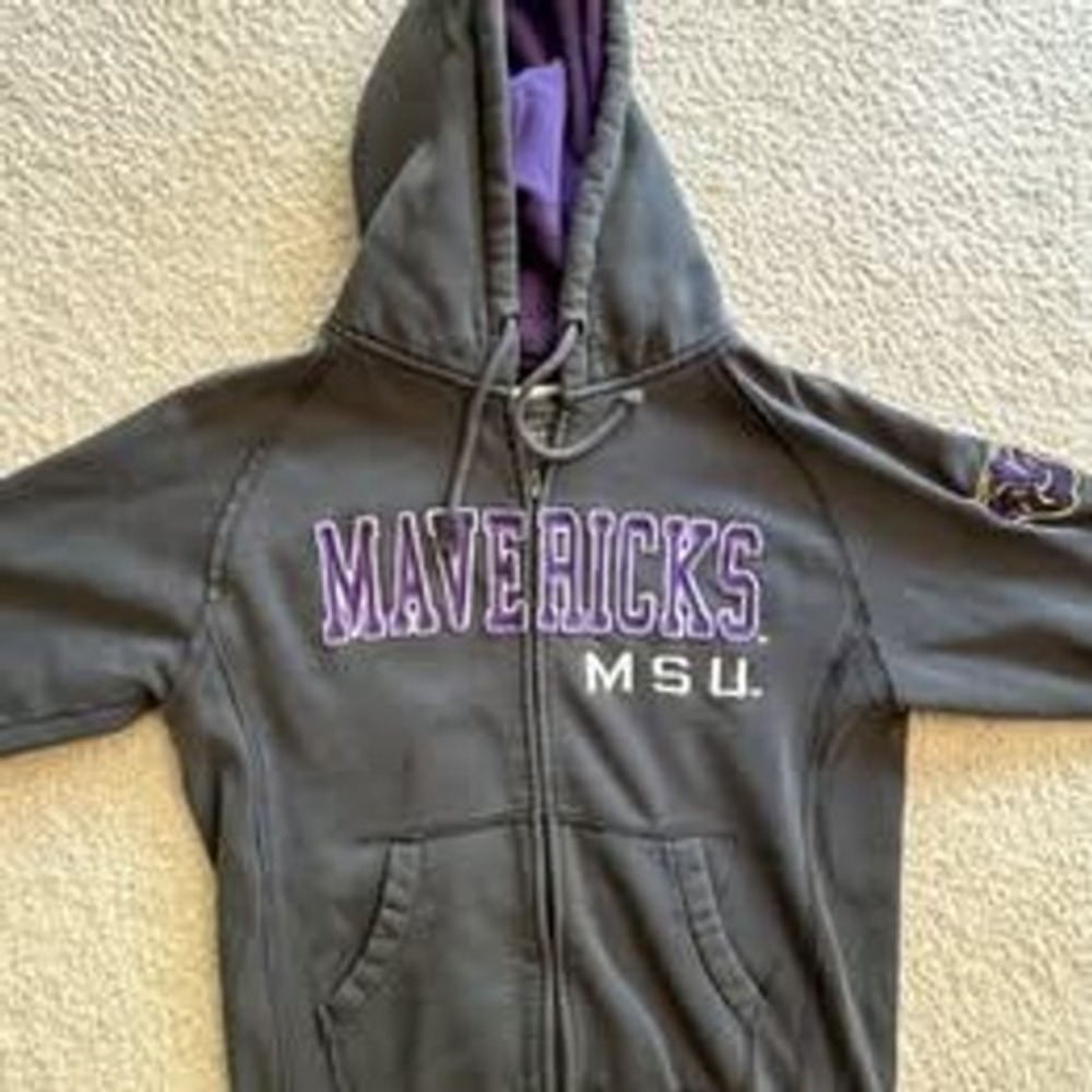 Minnesota State University Mankato Mavericks Zip Hoodie Sweatshirt Adult M